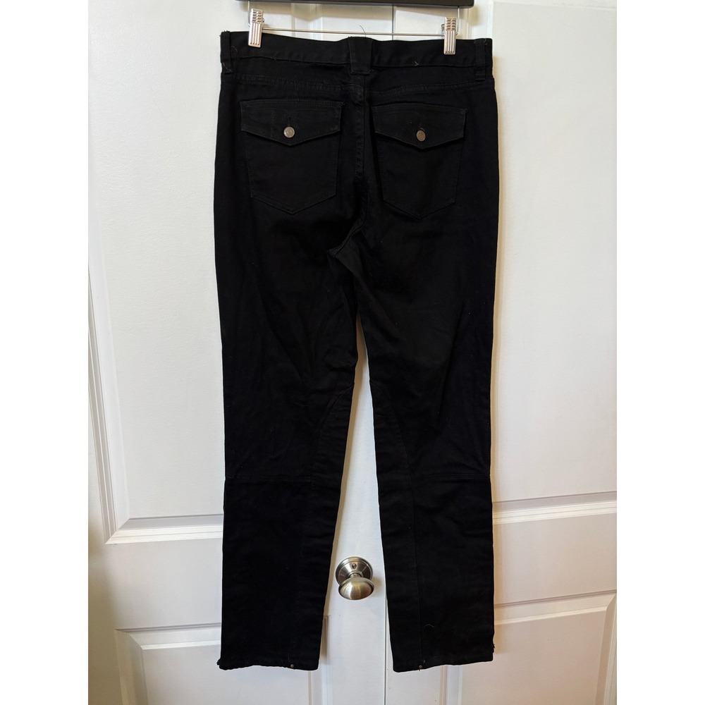 Lauren Jeans Co Ralph Lauren Black Lace Up Ankle Equestrian Pants Size 10 - Picture 4 of 10
